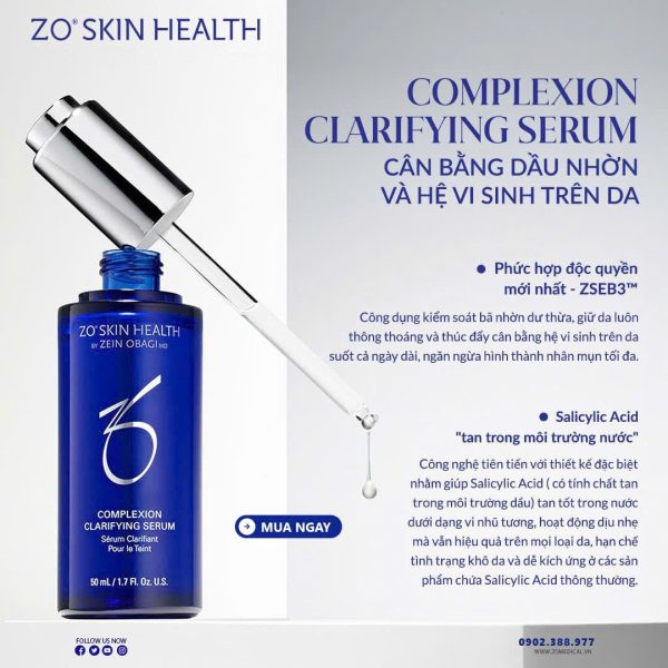 Tinh chất kiềm dầu, giảm mụn ZO® Skin Health Complexion Clarifying Serum - Hình ảnh 2