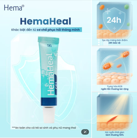 Gel bôi phục hồi, lành vết thương sau phẫu thuật HemaHeal - Hình ảnh 2