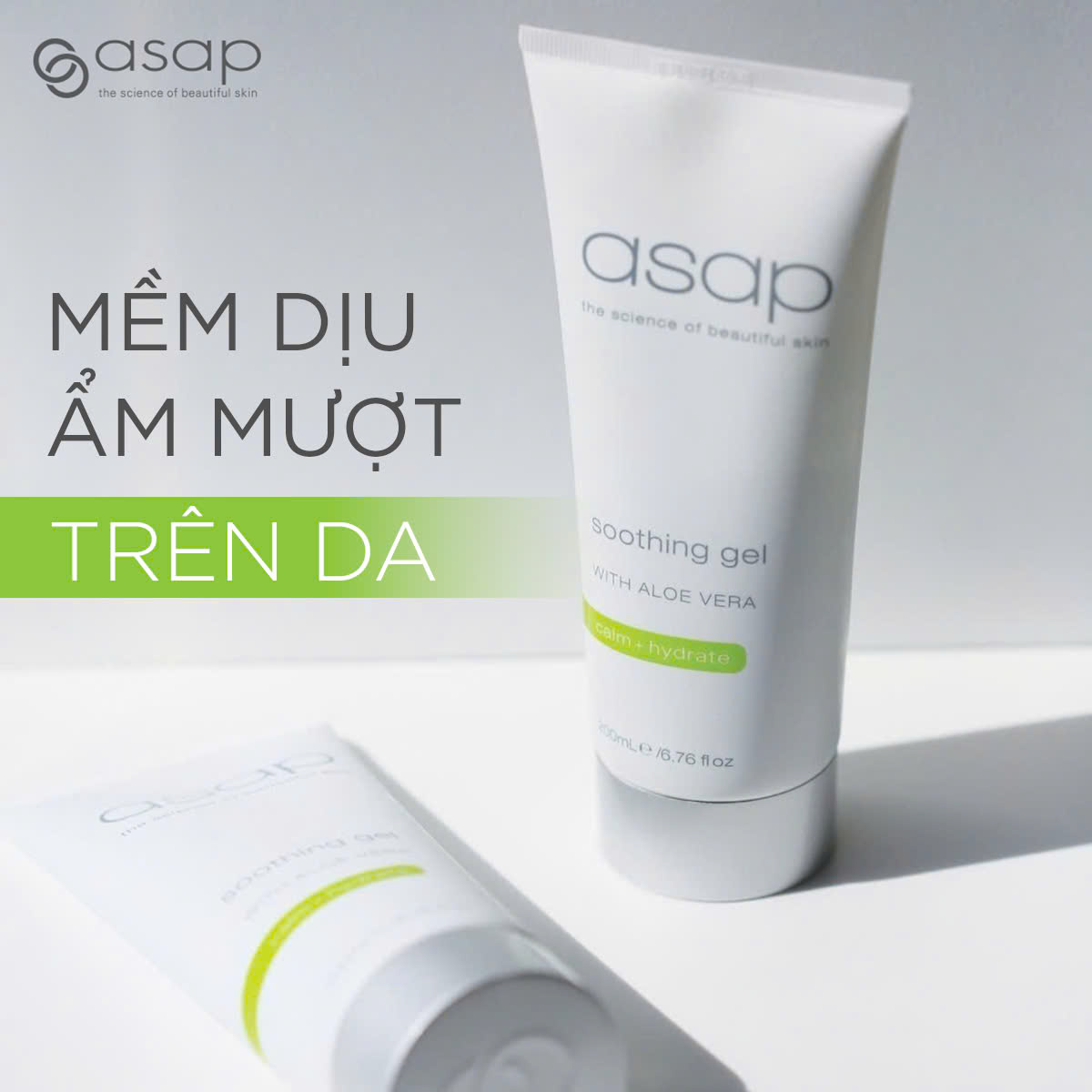 Gel dưỡng ẩm, làm dịu, giảm đỏ ngứa rát da Asap Soothing Gel - Hình ảnh 2
