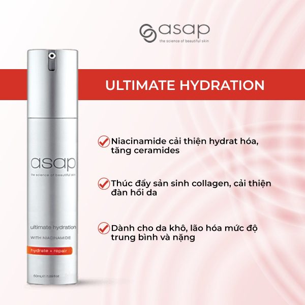 Kem dưỡng ẩm, phục hồi dành cho da khô và da lão hóa Asap Ultimate Hydration - Hình ảnh 5