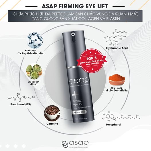 Kem dưỡng trẻ hóa, giảm stress cho vùng da mắt Asap Firming Eye Lift - Hình ảnh 4