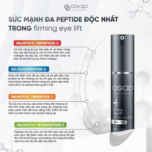 Kem dưỡng trẻ hóa, giảm stress cho vùng da mắt Asap Firming Eye Lift - Hình ảnh 5