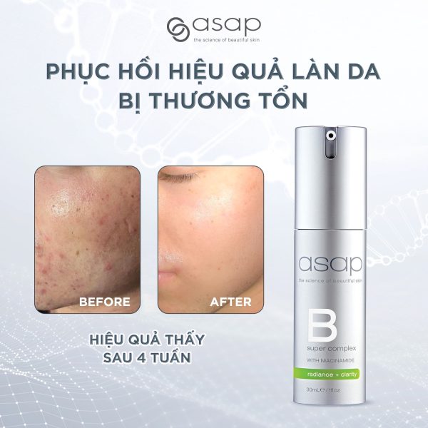 Serum siêu cấp ẩm, làm sáng và thu nhỏ lỗ chân lông Asap Super B  Complex - Hình ảnh 6