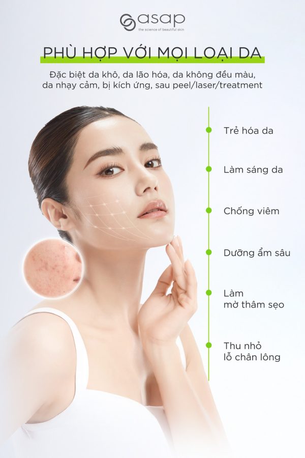 Serum siêu cấp ẩm, làm sáng và thu nhỏ lỗ chân lông Asap Super B  Complex - Hình ảnh 3