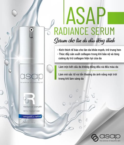 Tinh chất AHA BHA và peptide làm sáng, giảm mụn, mờ sắc tố Asap Radiance Serum - Hình ảnh 5
