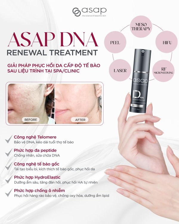 Tinh chất phục hồi da, chống lão hóa cấp độ tế bào Asap DNA Renewal Treatment  - Hình ảnh 3