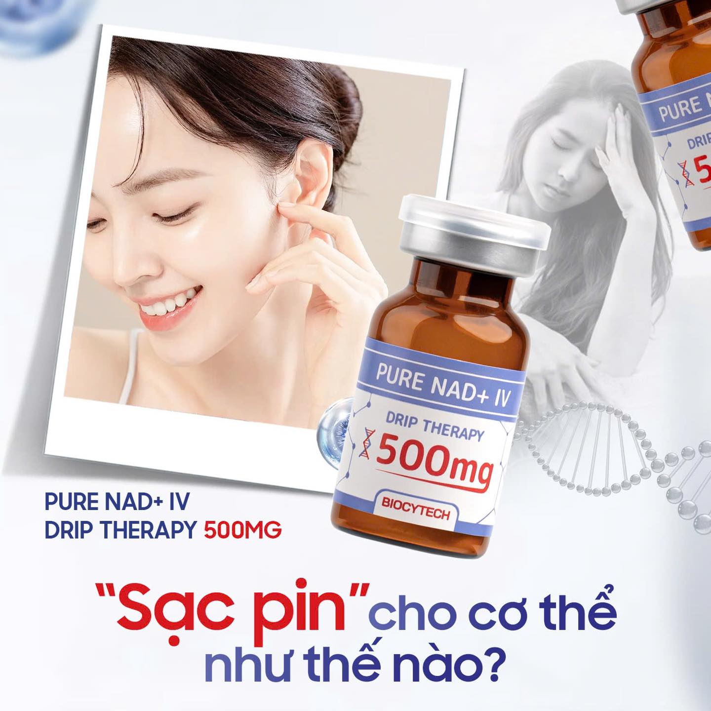 Liệu pháp tế bào tái tạo năng lượng, trẻ hóa cơ thể Biocytech PURE NAD+ IV Drip Therapy - Hình ảnh 4