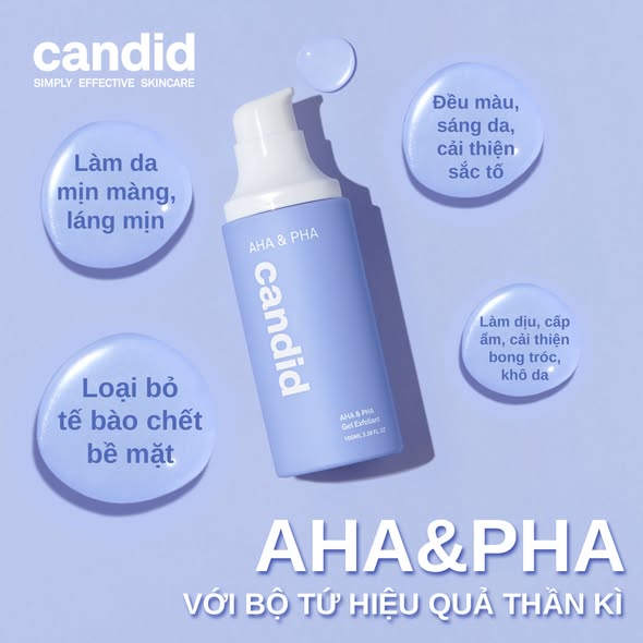 Gel tẩy tế bào chết Candid AHA & PHA Gel Exfoliant - Hình ảnh 3