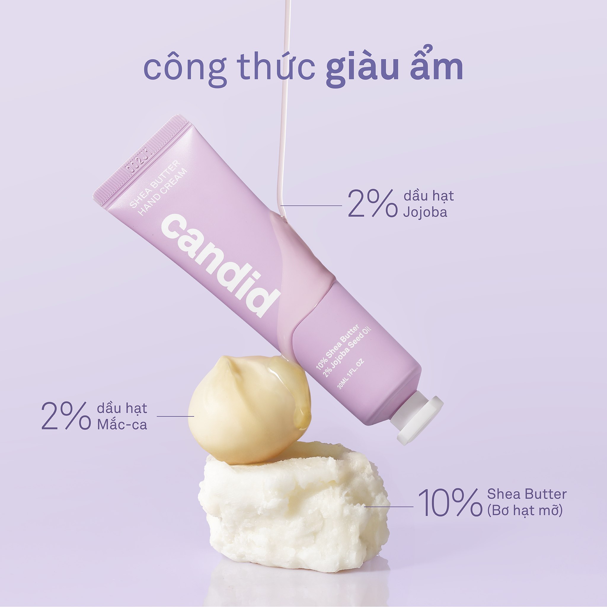 Kem dưỡng da tay Candid Shea Butter Hand Cream - Hình ảnh 4