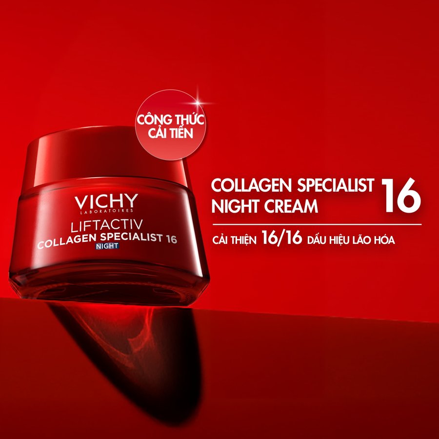 Kem dưỡng đêm căng mướt da Vichy Liftactiv Collagen Specialist 16 Night - Hình ảnh 2