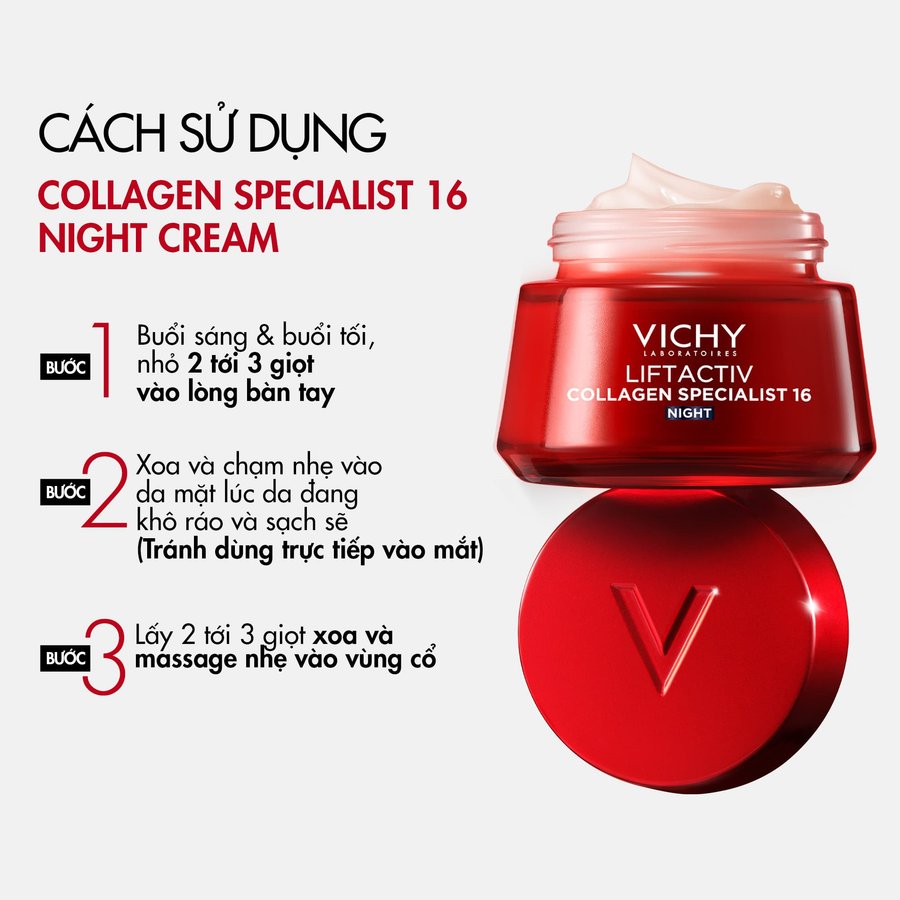Kem dưỡng đêm căng mướt da Vichy Liftactiv Collagen Specialist 16 Night - Hình ảnh 8