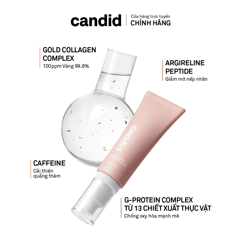Kem dưỡng da mắt Candid Gold Collagen Peptide Eye Cream - Hình ảnh 4