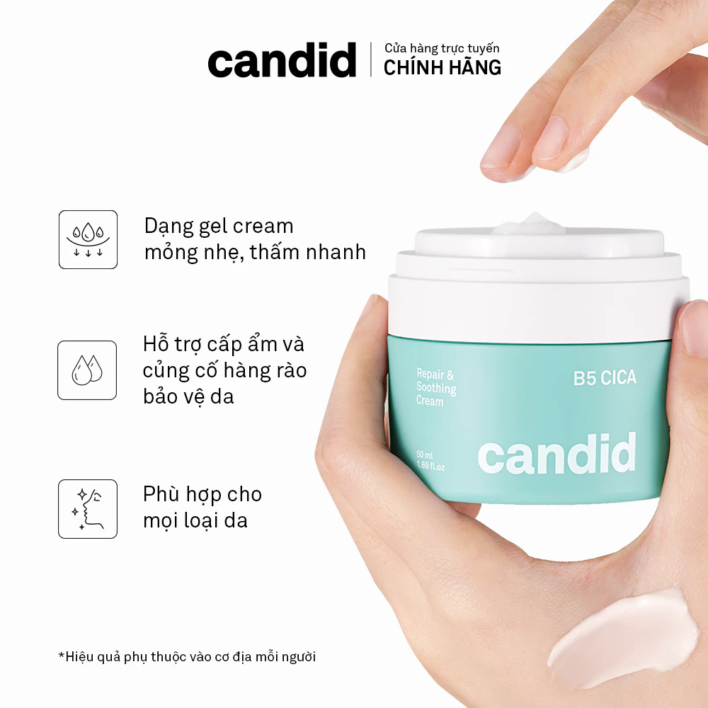 Kem dưỡng phục hồi da Candid B5 Cica Cream - Hình ảnh 5