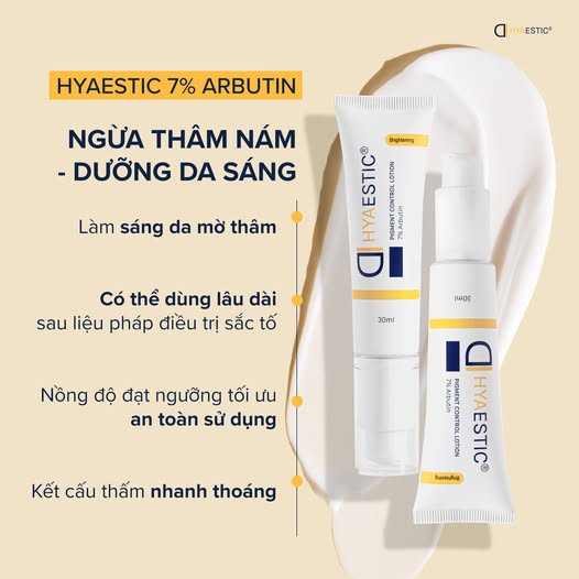 Kem dưỡng sáng da, giảm thâm nám Hyaestic Pigment Control Lotion 7% Arbutin - Hình ảnh 2