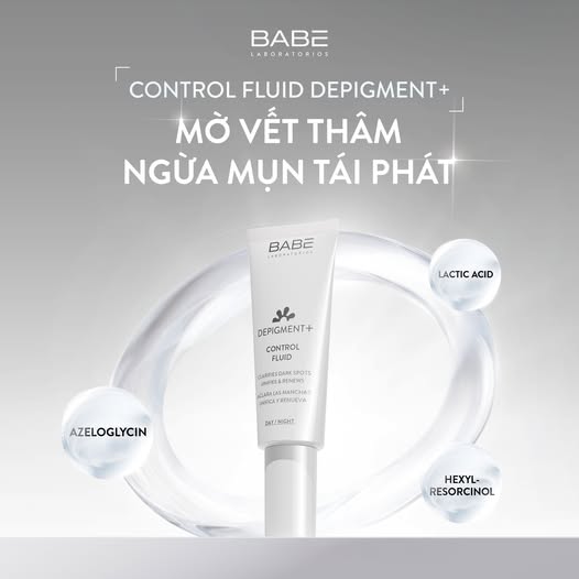 Kem dưỡng sáng da, mờ thâm nám Babe Depigment+ Control Fluid Cream - Hình ảnh 2