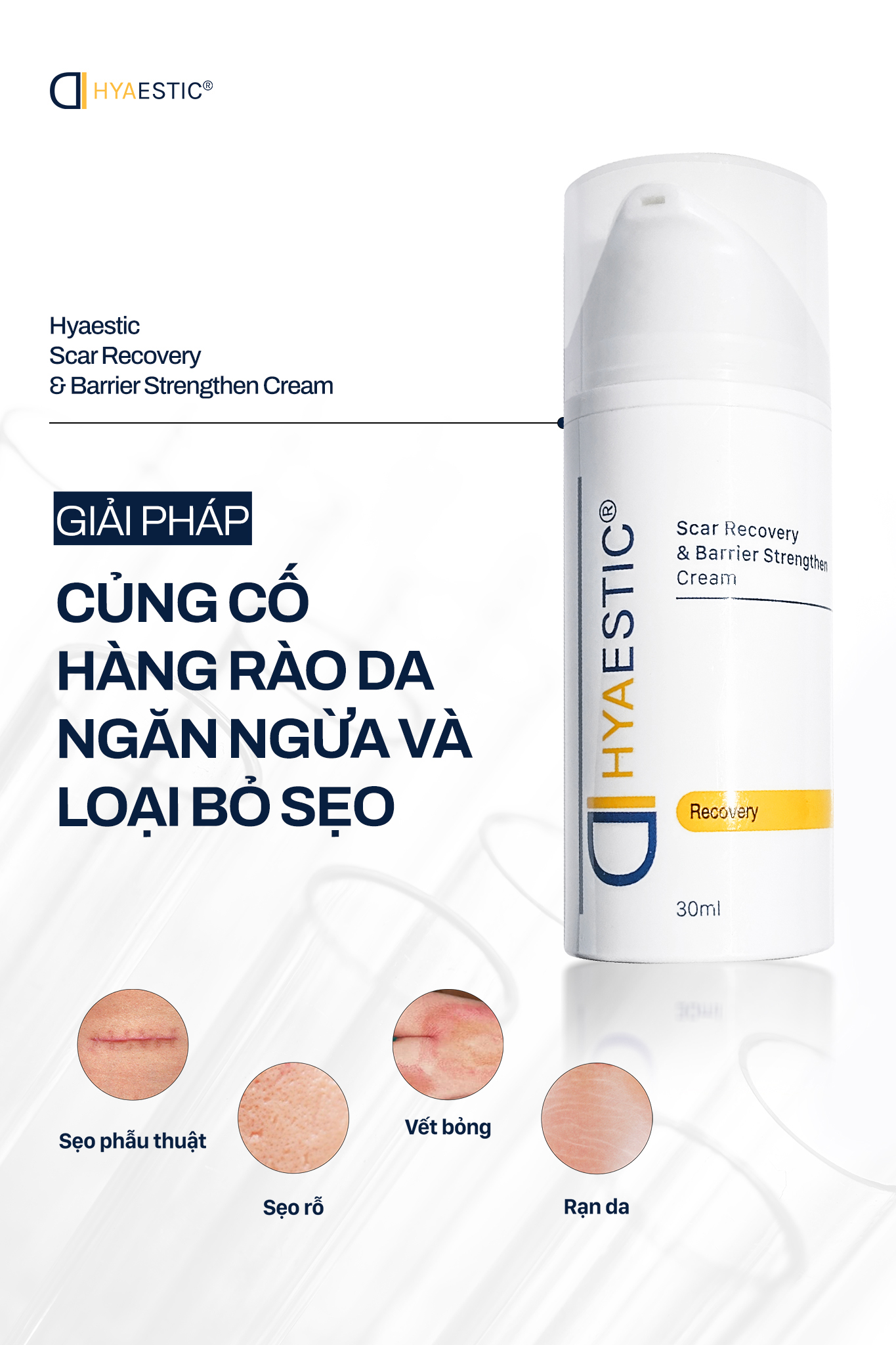 Kem tế bào gốc phục hồi da sẹo Hyaestic Scar Recovery & Barrier Strengthen Cream - Hình ảnh 8