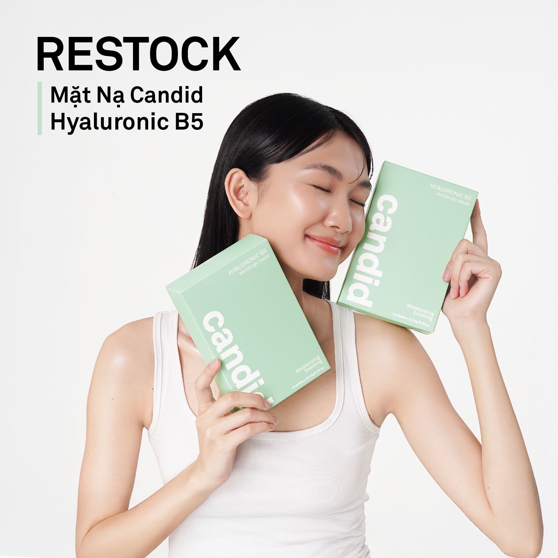 Mặt nạ cẩp ẩm, phục hồi da Candid Hyaluronic B5 Water Gel Mask - Hình ảnh 3