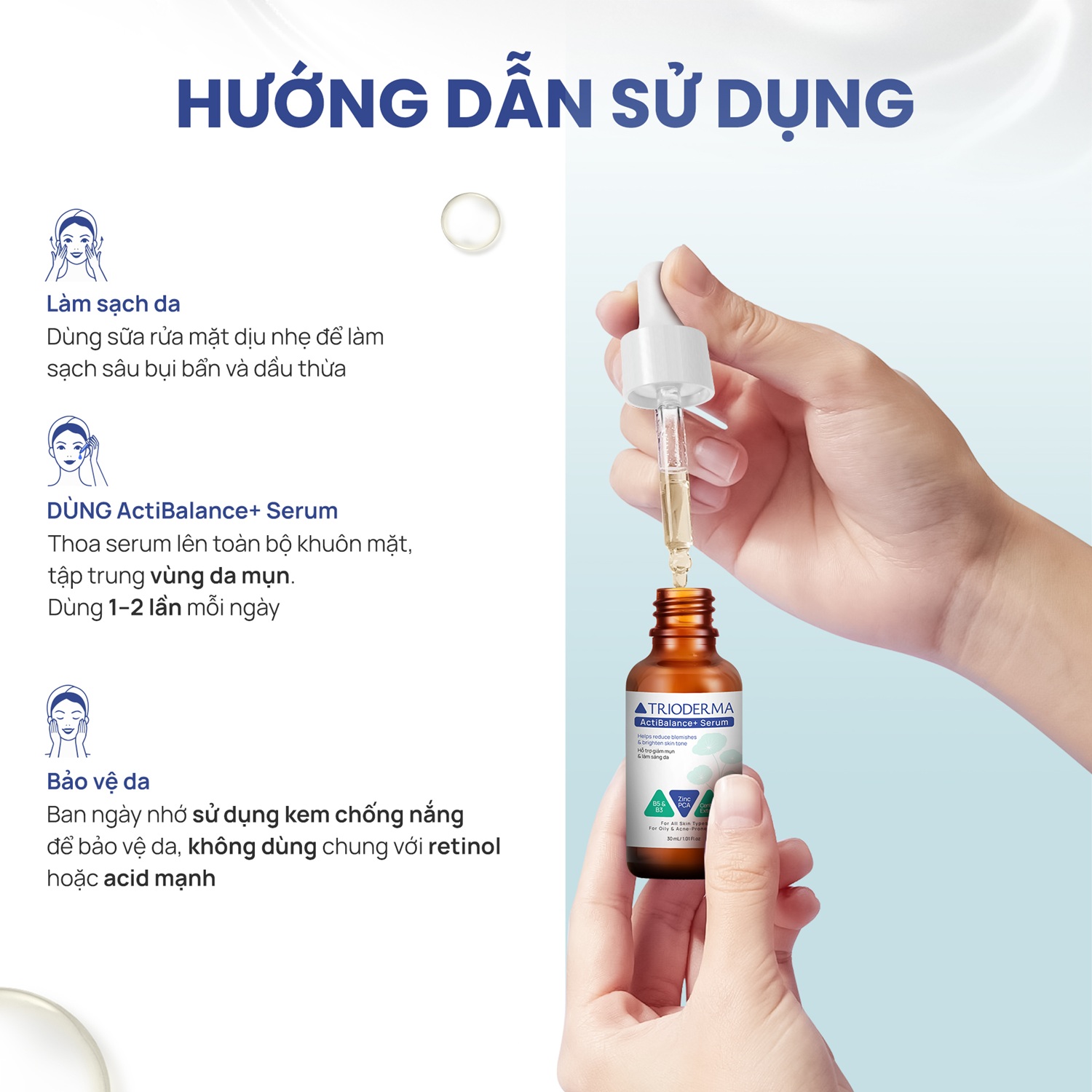 Tinh chất hỗ trợ giảm mụn, mờ thâm Trioderma ActiBalance+ Serum - Hình ảnh 8