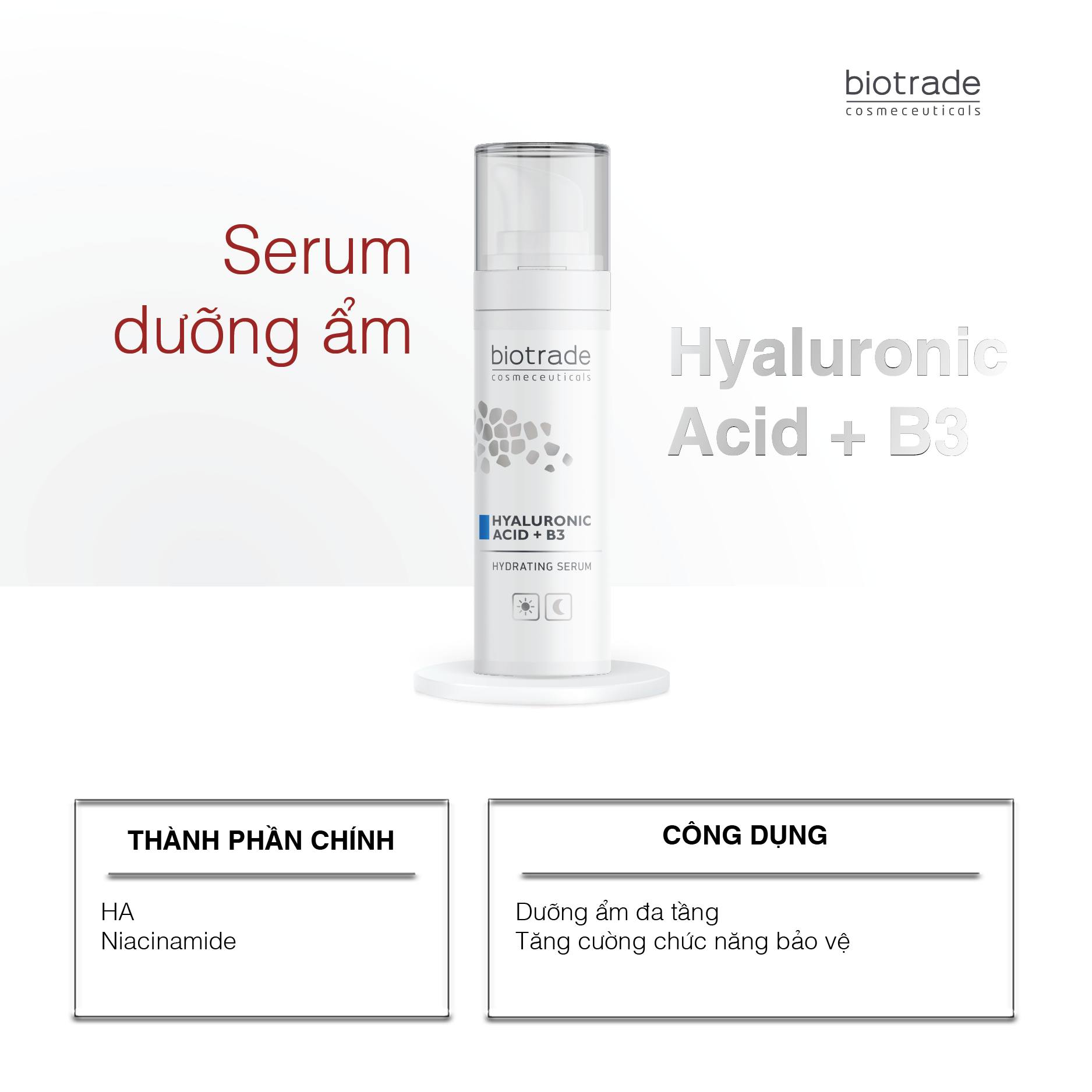 Tinh chất dưỡng ẩm phục hồi da Biotrade Hyaluronic Acid + B3 Hydrating Serum - Hình ảnh 5