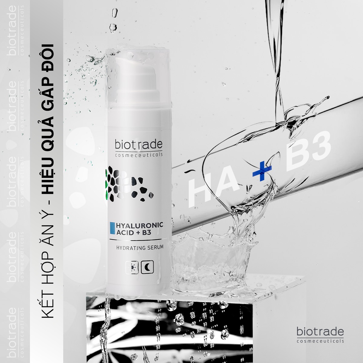 Tinh chất dưỡng ẩm phục hồi da Biotrade Hyaluronic Acid + B3 Hydrating Serum - Hình ảnh 2
