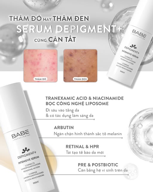 Tinh chất dưỡng sáng, giảm thâm nám da Babe Depigment+ Intensive Serum - Hình ảnh 3