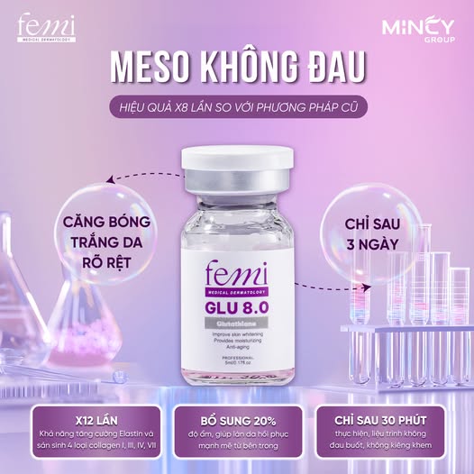 Tinh chất dưỡng trắng hồng, căng bóng da Femi Glu 8.0 - Hình ảnh 2