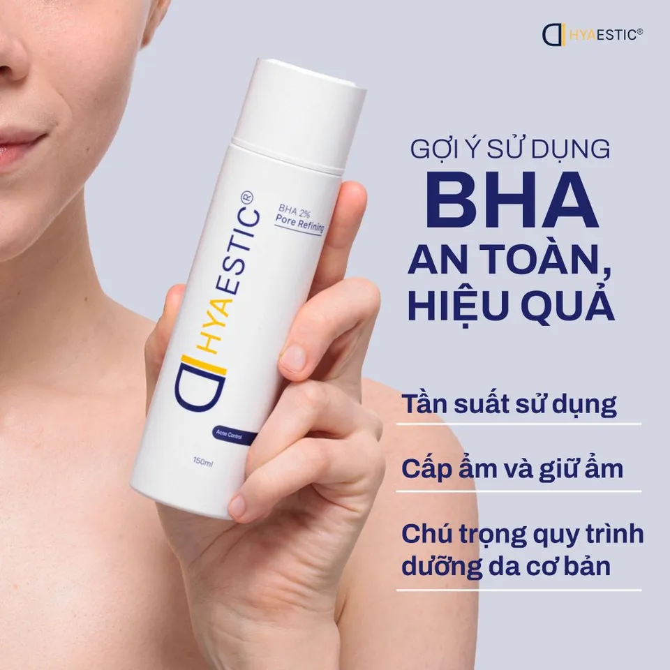Toner giảm nhờn dầu, mụn đầu đen Hyaestic BHA 2% Pore Refining - Hình ảnh 4