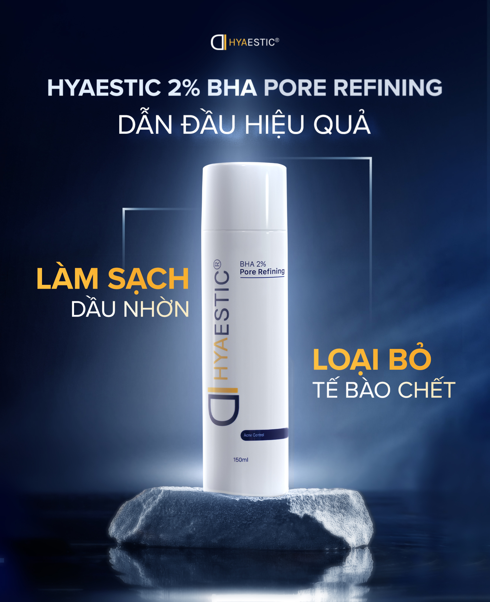 Toner giảm nhờn dầu, mụn đầu đen Hyaestic BHA 2% Pore Refining - Hình ảnh 6