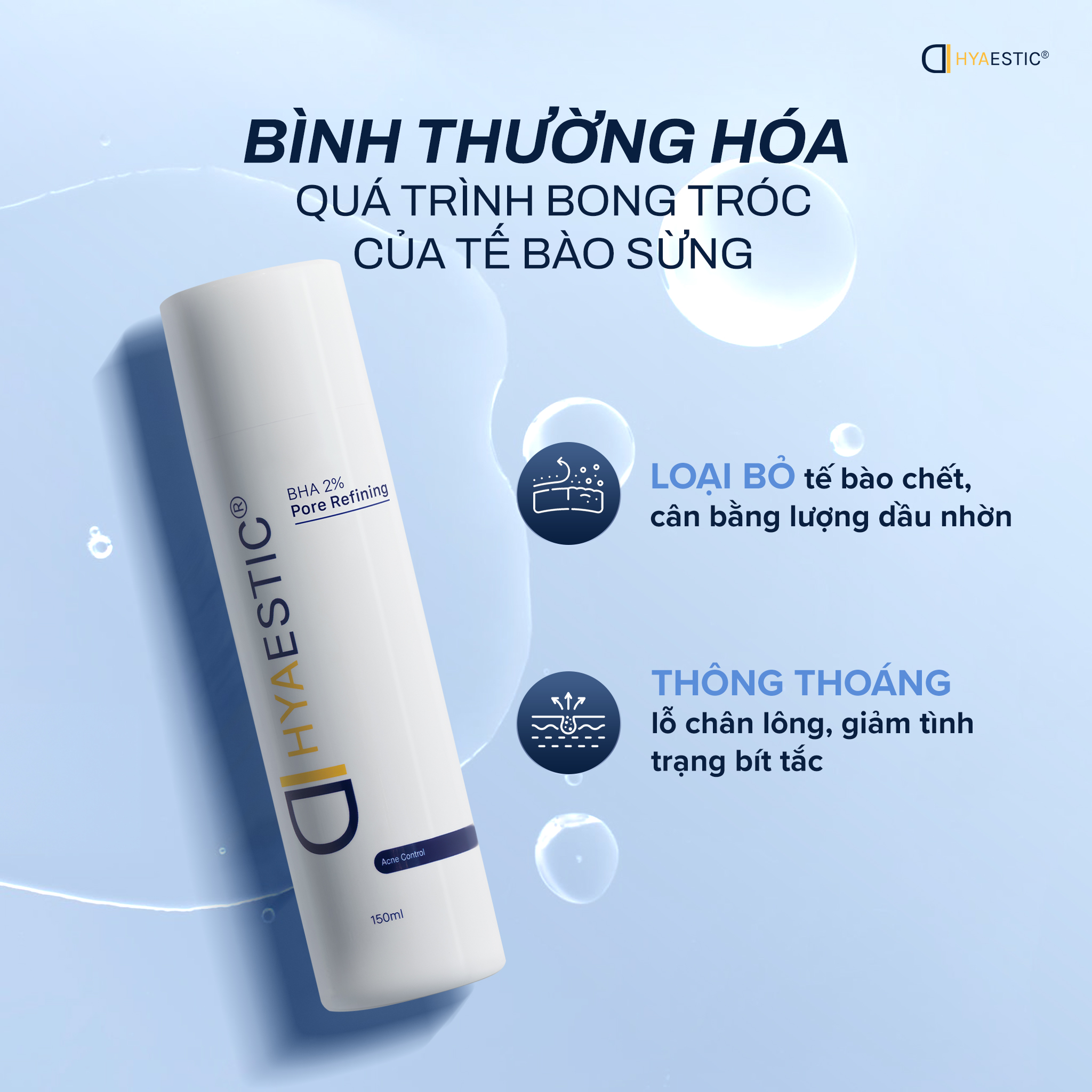 Toner giảm nhờn dầu, mụn đầu đen Hyaestic BHA 2% Pore Refining - Hình ảnh 5