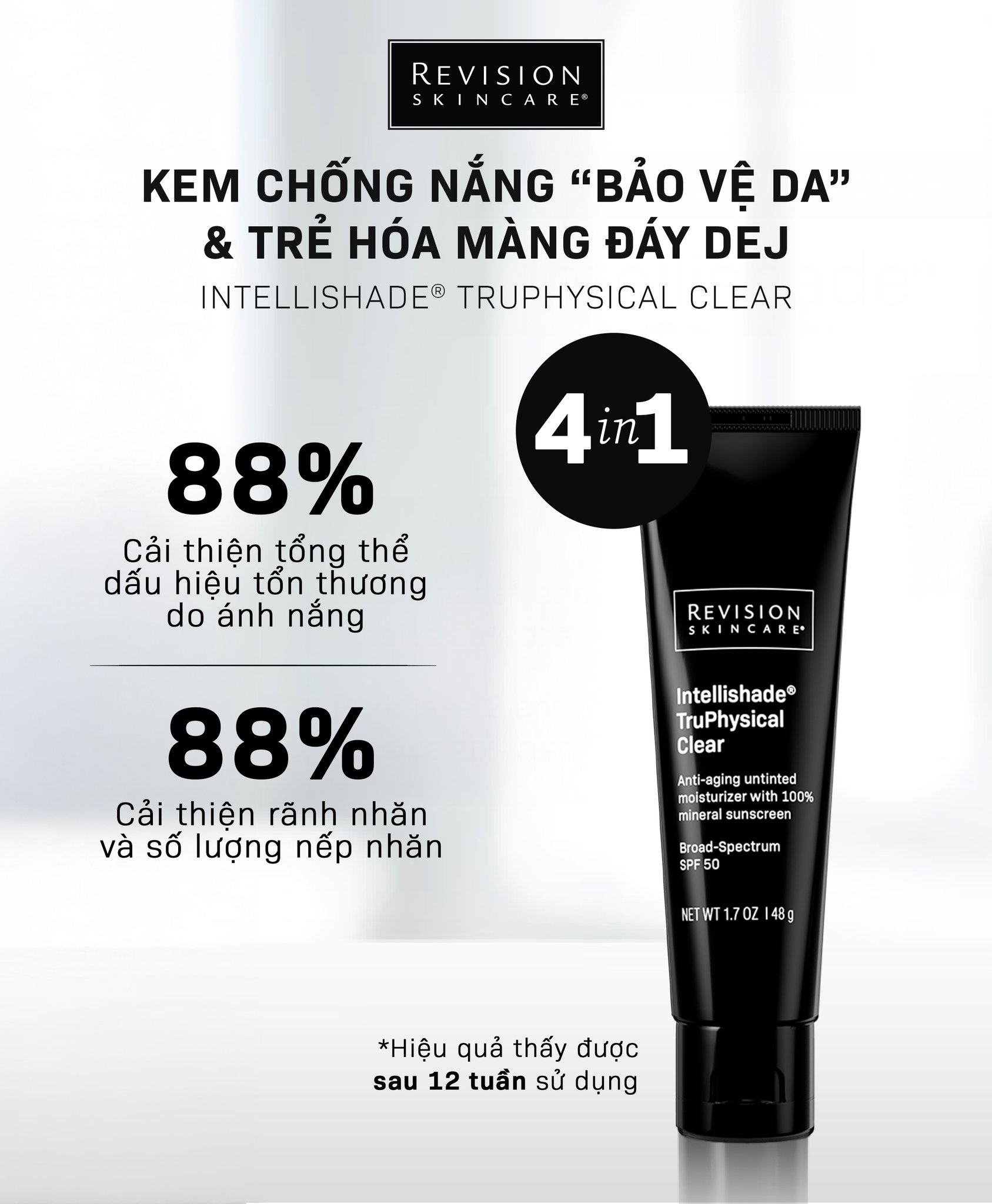 Kem chống nắng Revision Intellishade® TruPhysical Clear Broad-Spectrum SPF50 - Hình ảnh 4