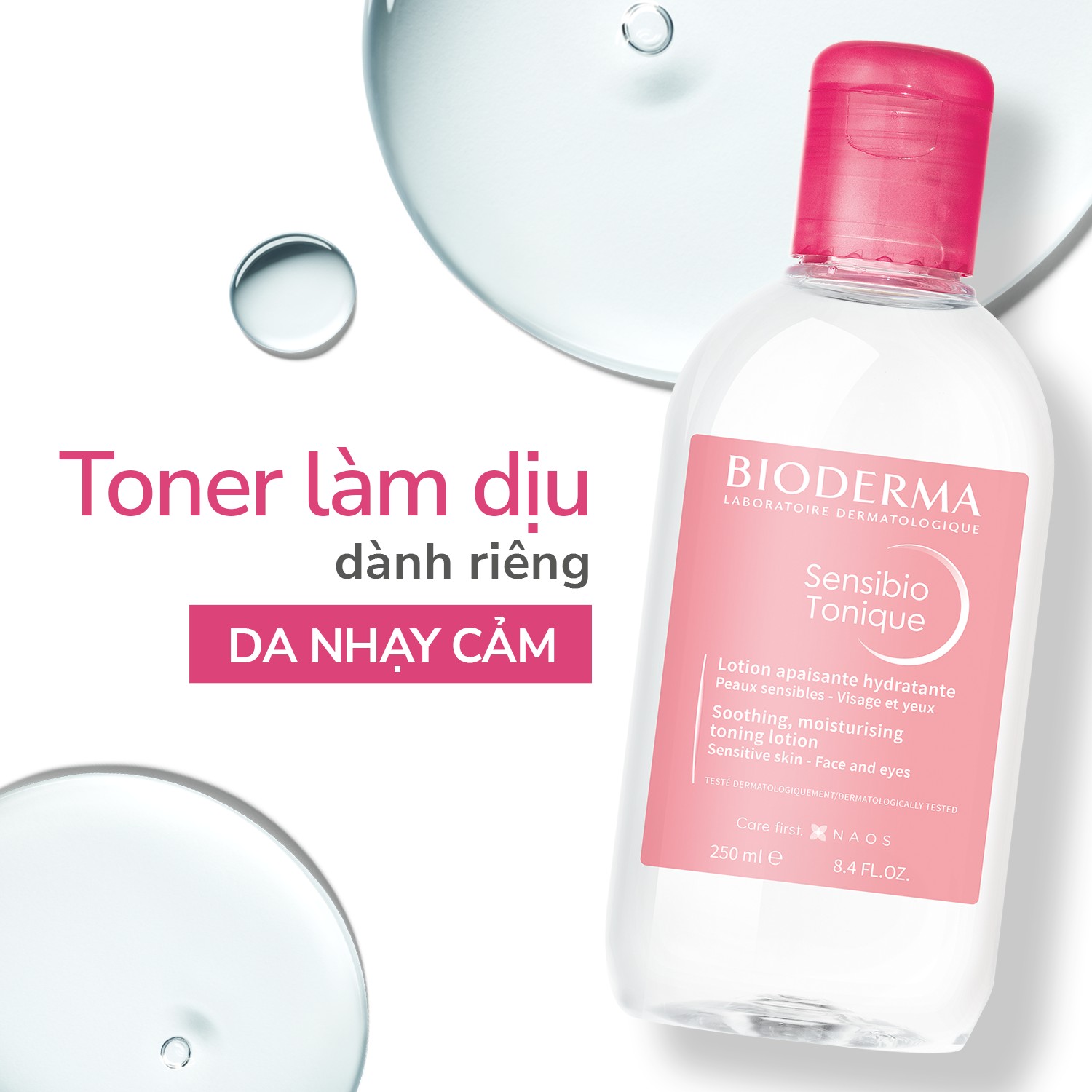 Nước dưỡng ẩm và làm dịu da Bioderma Sensibio Tonique - Hình ảnh 2