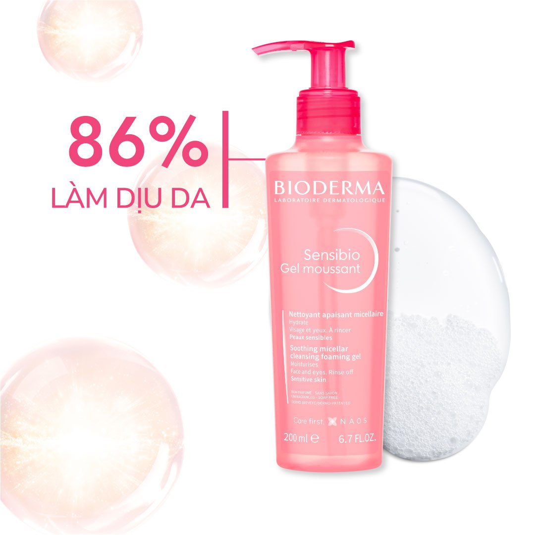 Sữa rửa mặt sạch sâu, giảm kích ứng da Bioderma Sensibio Gel Moussant - Hình ảnh 2