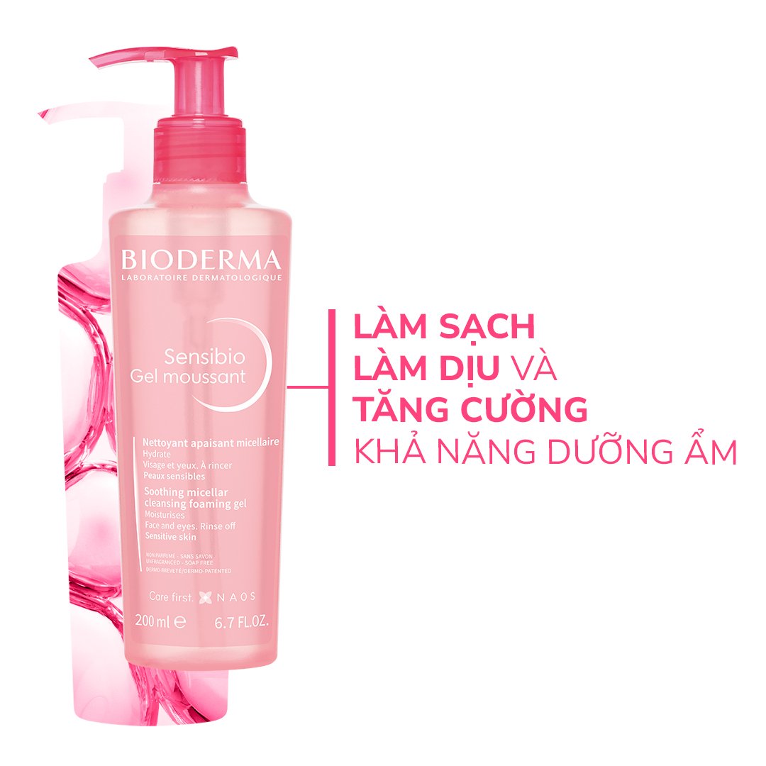Sữa rửa mặt sạch sâu, giảm kích ứng da Bioderma Sensibio Gel Moussant - Hình ảnh 8