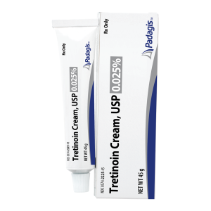 Kem trị mụn, tái tạo da Tretinoin Padagis 0.025% 0.05% 0.1%