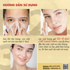 Cách dùng gel tẩy da chết NANO NMN+ Peeling Gel