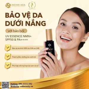 Kem chống nắng dịu nhẹ Nichiei Bussan NANO NMN+ UV Essence Luxury