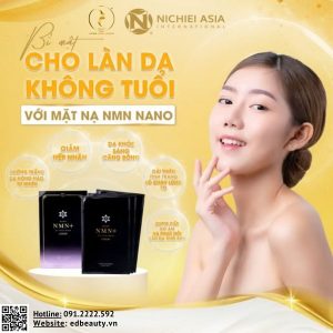 Mặt nạ dưỡng da mịn màng Nichiei Bussan NANO NMN+ 3D Face Mask