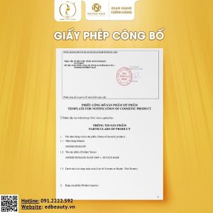 Giấy công bố sản phẩm NANO NMN+ 3D Face Mask