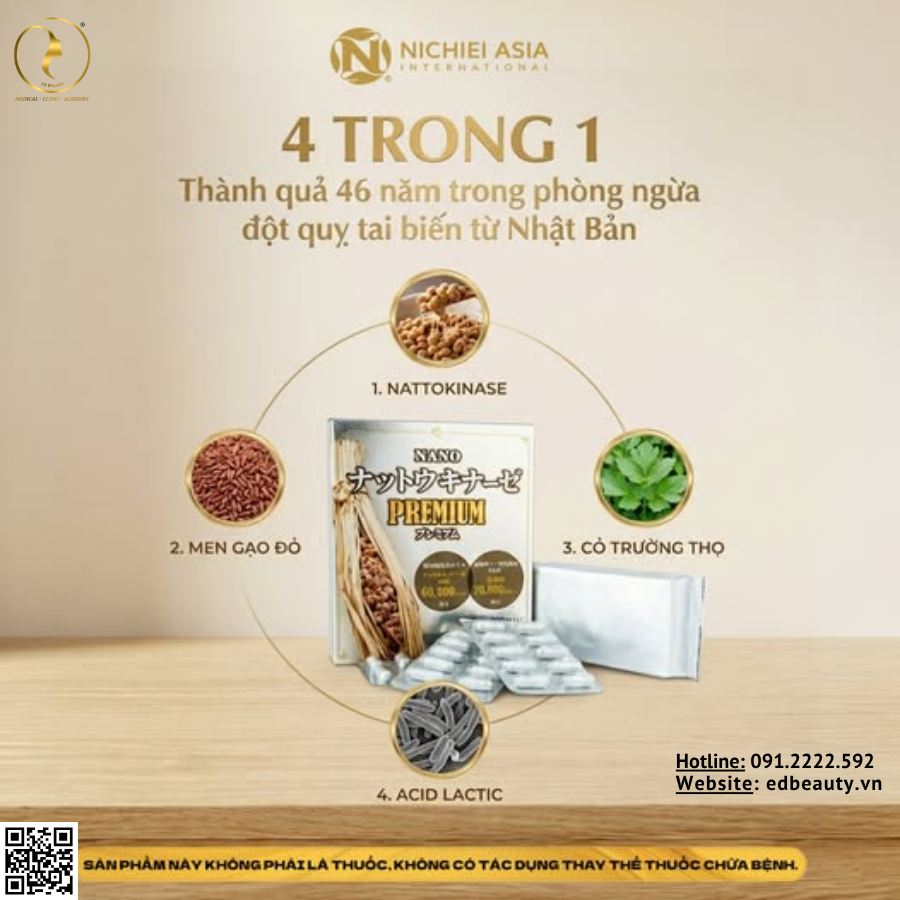 Viên uống giảm nguy cơ đột quỵ Nichiei Bussan Nano Nattokinase Premium - Ảnh 5