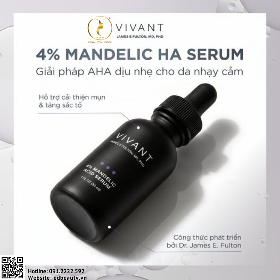 Tinh chất cải thiện mụn Vivant Skincare 4% Mandelic HA Serum - Ảnh 3