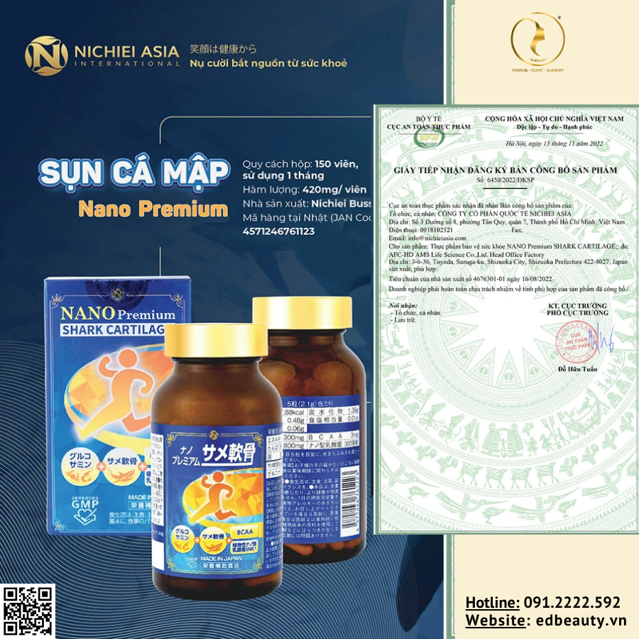 Nano Premium Shark Cartilage được cấp giấy công bố sản phẩm