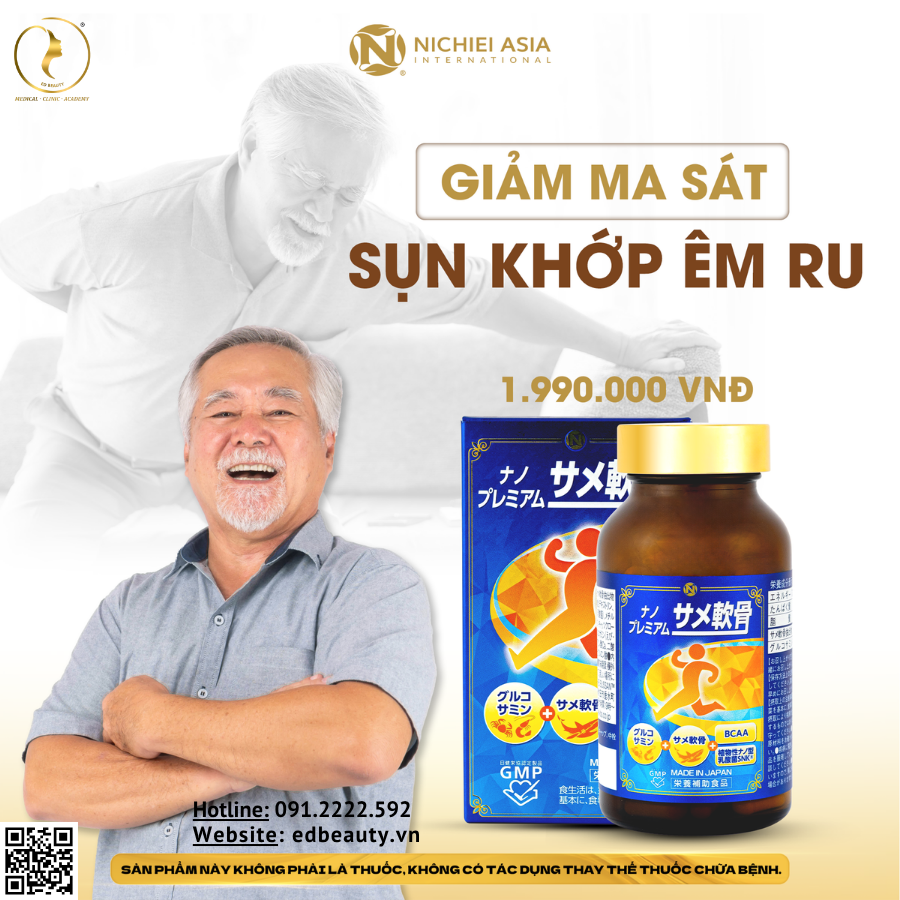 Viên uống bổ xương khớp Nichiei Bussan Nano Premium Shark Cartilage - Ảnh 2