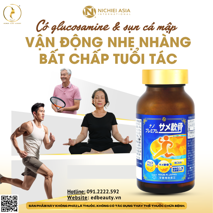 Viên uống bổ xương khớp Nichiei Bussan Nano Premium Shark Cartilage - Ảnh 3