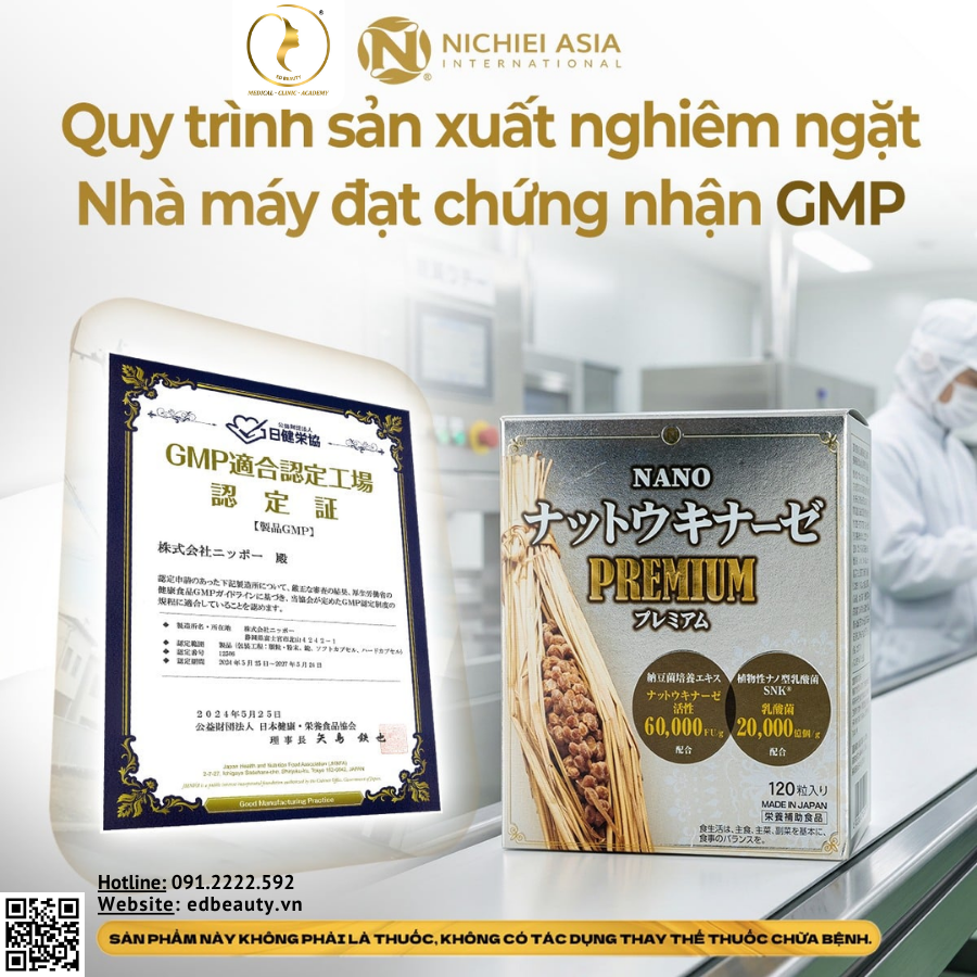 Viên uống giảm nguy cơ đột quỵ Nichiei Bussan Nano Nattokinase Premium - Ảnh 3