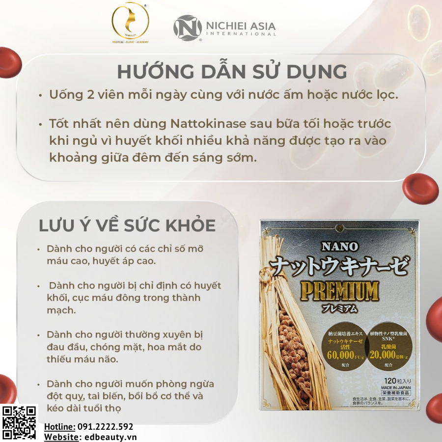 Hướng dẫn sử dụng Nano Nattokinase Premium