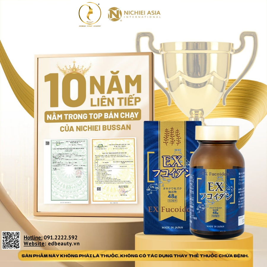 Viên uống hỗ trợ ngừa ung thư Nichiei Bussan EX Fucoidan