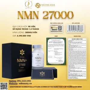 Thành phần viên uống Nichiei NMN+27000 Luxury được sản xuất theo tiêu chuẩn