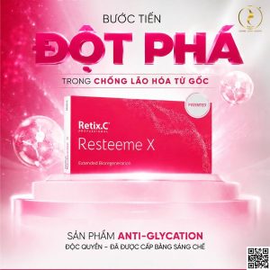Dung dịch HA Trehalose tái tạo da chuyên sâu RetixC Resteeme X