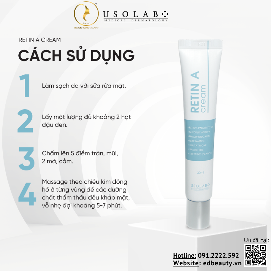 Cách dùng kem Retin A Usolab