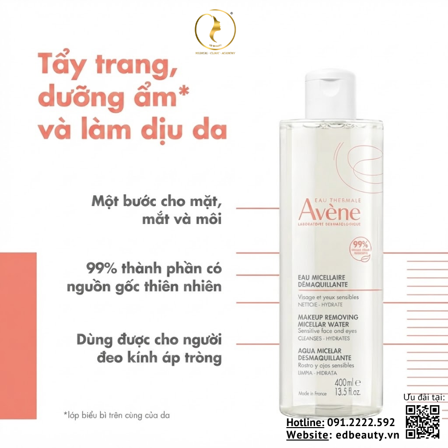 Nước tẩy trang mặt, mắt Avène Makeup Removing Micellar Water - Ảnh 4